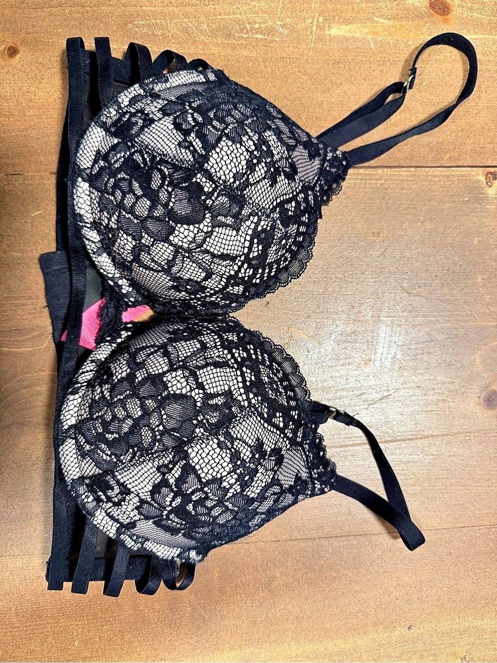 Double Push up La Senza Black Lace Bra 34B
